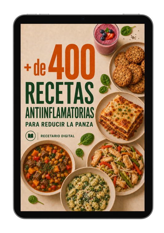 +400 recetas para reducir la hinchazón: Recetas Antiinflamatorias